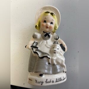 Vintage adorable Salt shaker by Relco Japan  Mary had a Little Lamb